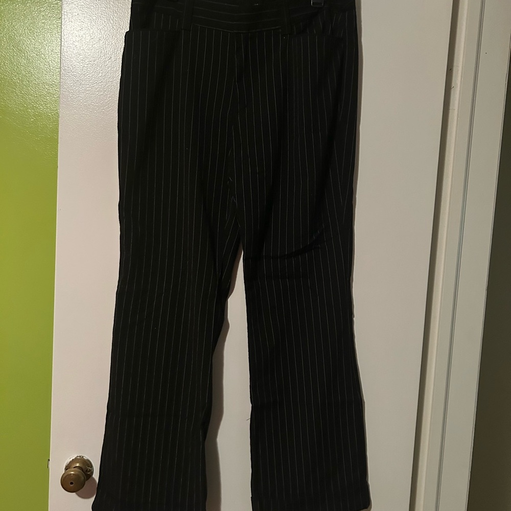 Black Pinstripe Pants